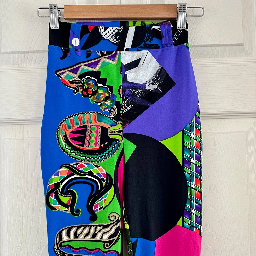 Gianni Versace Couture Vintage Vogue Print Leggings IT 40 / US 4 - Picture 3 of 16